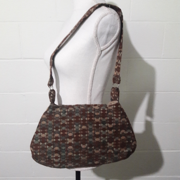 Dana Herbert Shoulder Bag Purse Snap Closure Brown - Picture 4 of 10